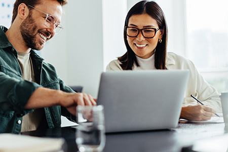 student using a laptop 